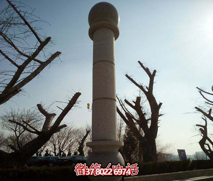 絢麗多彩的大理石雕塑石柱，打造優(yōu)雅秀美的廣場景觀