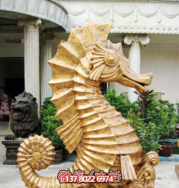 海馬玻璃鋼雕塑，創(chuàng)意林里擺放裝飾