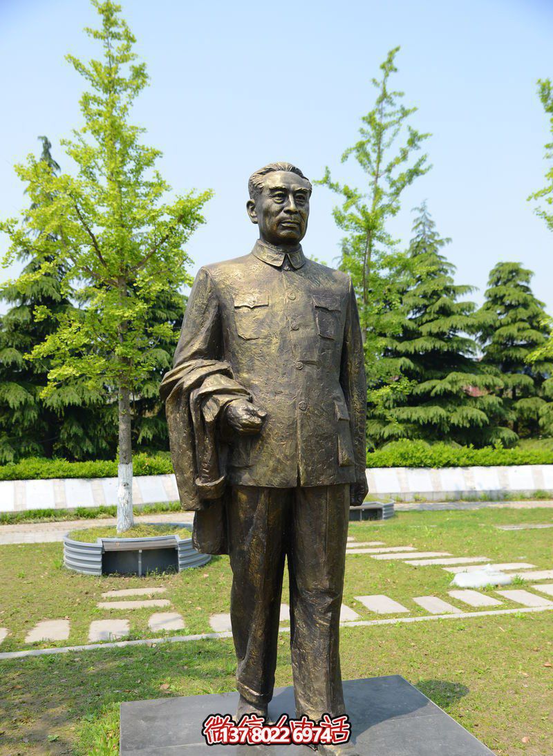 紀(jì)念周恩來偉人雕塑，緬懷歷史，見證輝煌