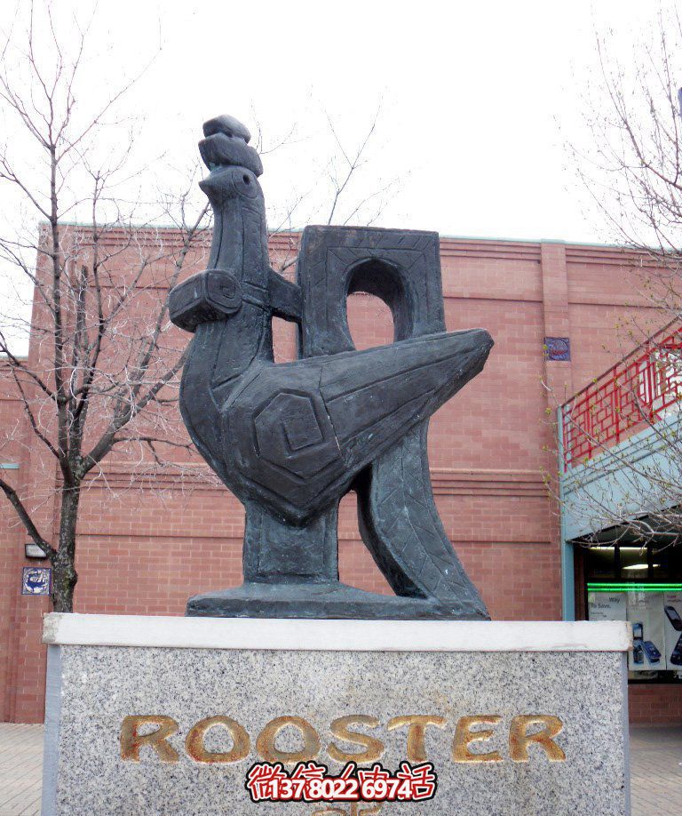 玻璃鋼創(chuàng)意雞雕塑，點亮街道美景