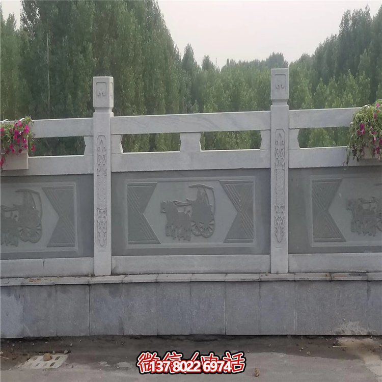精美大理石浮雕欄桿擺件，為公園裝飾添彩