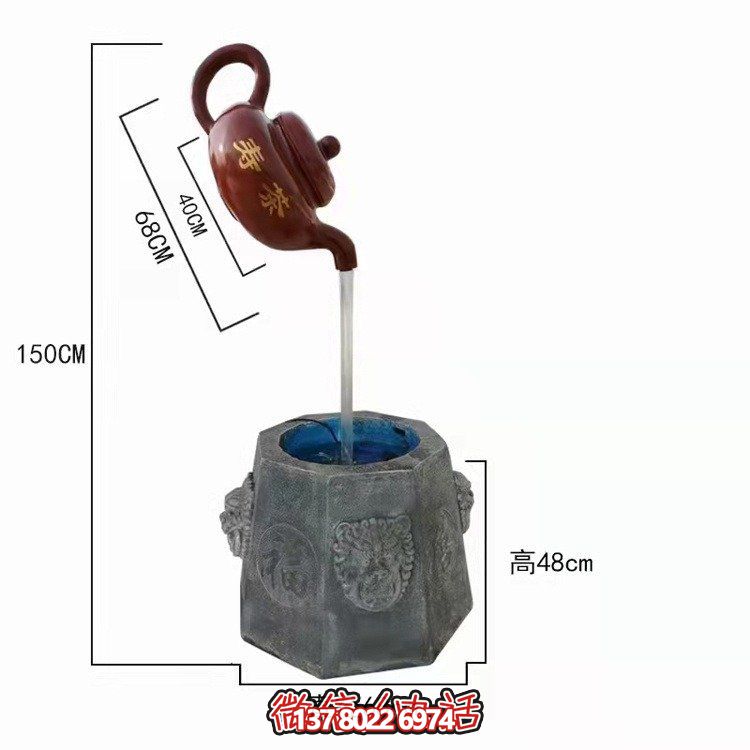 玻璃鋼大型懸空擺件，打造戶外流水天雕塑