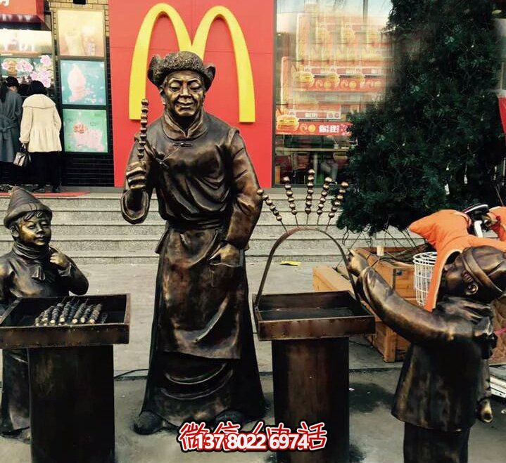 精美銅雕糖葫蘆，給您獨特的步行街體驗