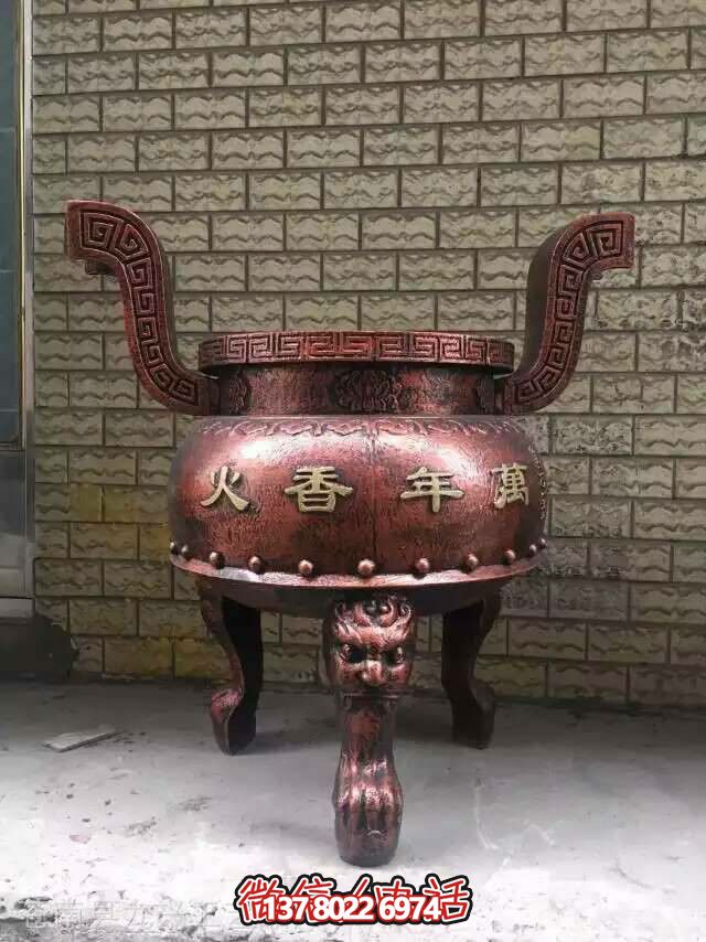 紅銅香爐，來自古老寺院的精美鑄造