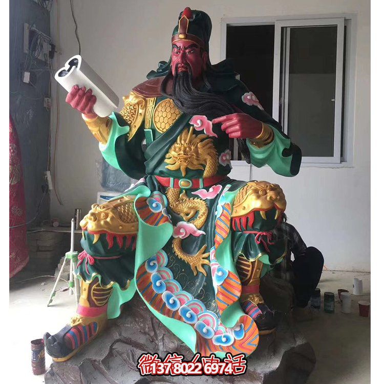 玻璃鋼關(guān)公神像，打造古典寺廟氛圍