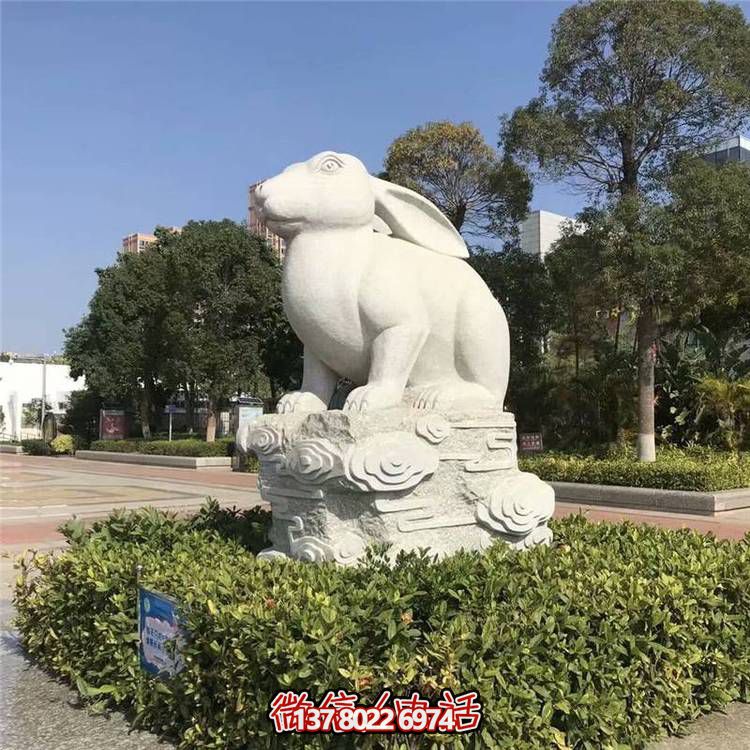 精美十二生肖大理石石雕，高端戶外園林裝飾