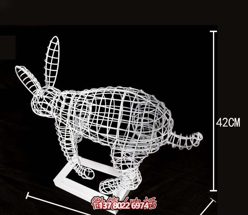 鏤空不銹鋼兔子雕塑，為您的室內(nèi)裝飾添彩