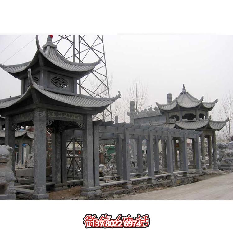 精美石雕，時尚的大理石長廊營造絕美的戶外公園雕塑