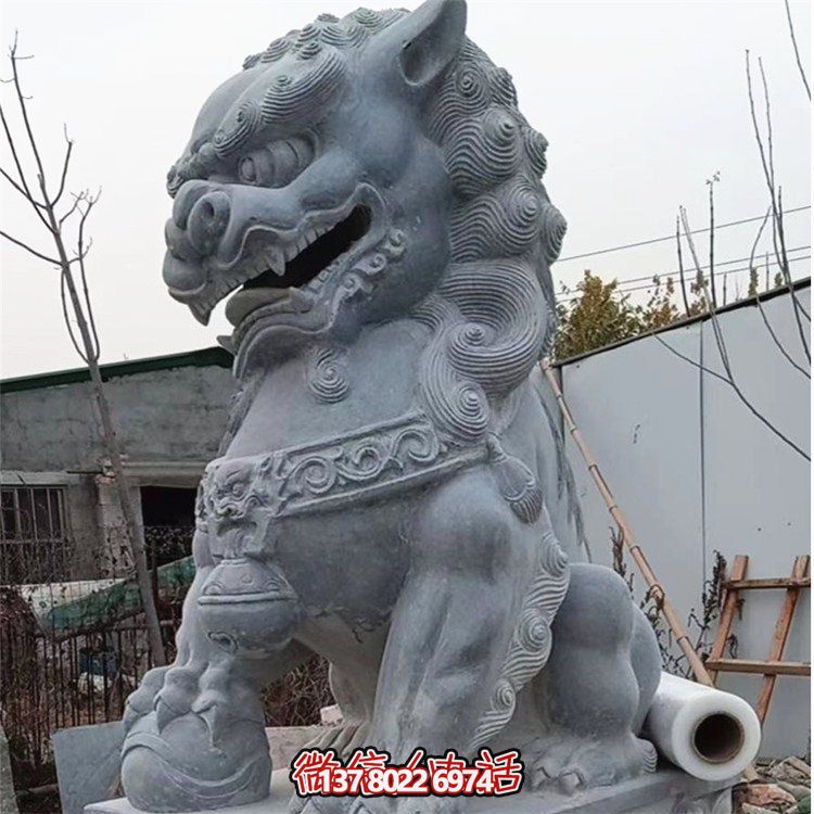 豪華庭院大型獅子雕塑，招財進寶，鎮(zhèn)宅門口裝飾