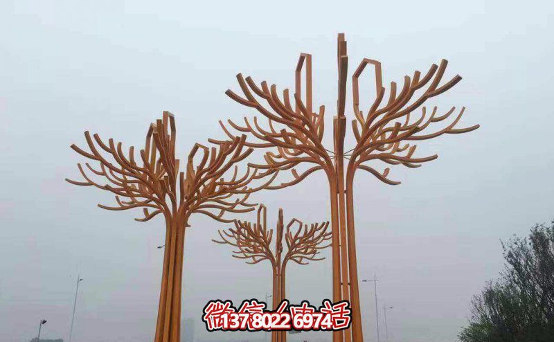 不銹鋼景觀雕塑，提升步行商業(yè)街抽象美感