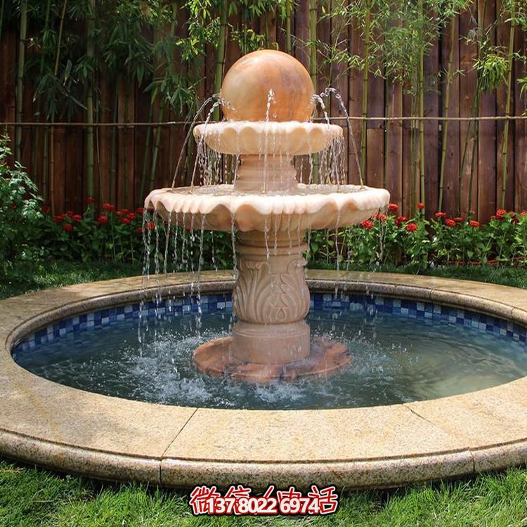 晚霞之紅，流水之擺件，噴泉之雕塑