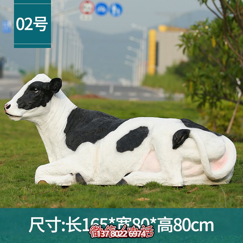 玻璃鋼牛雕塑，讓你的草坪只為休息