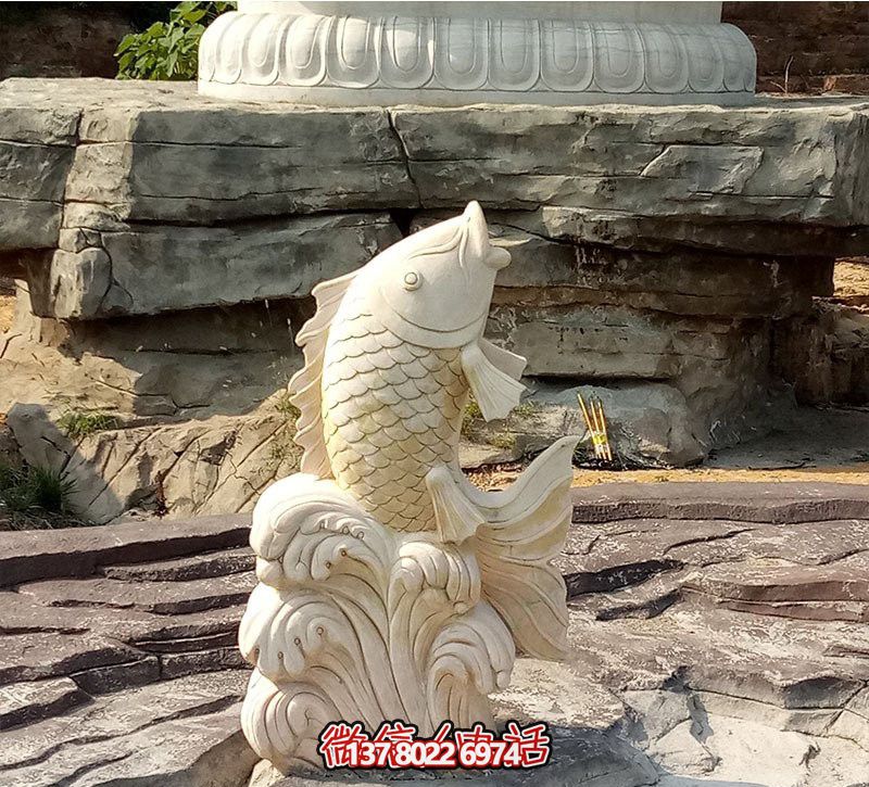 漢白玉石雕塑，點綴公園景觀，增添創(chuàng)意噴水裝置