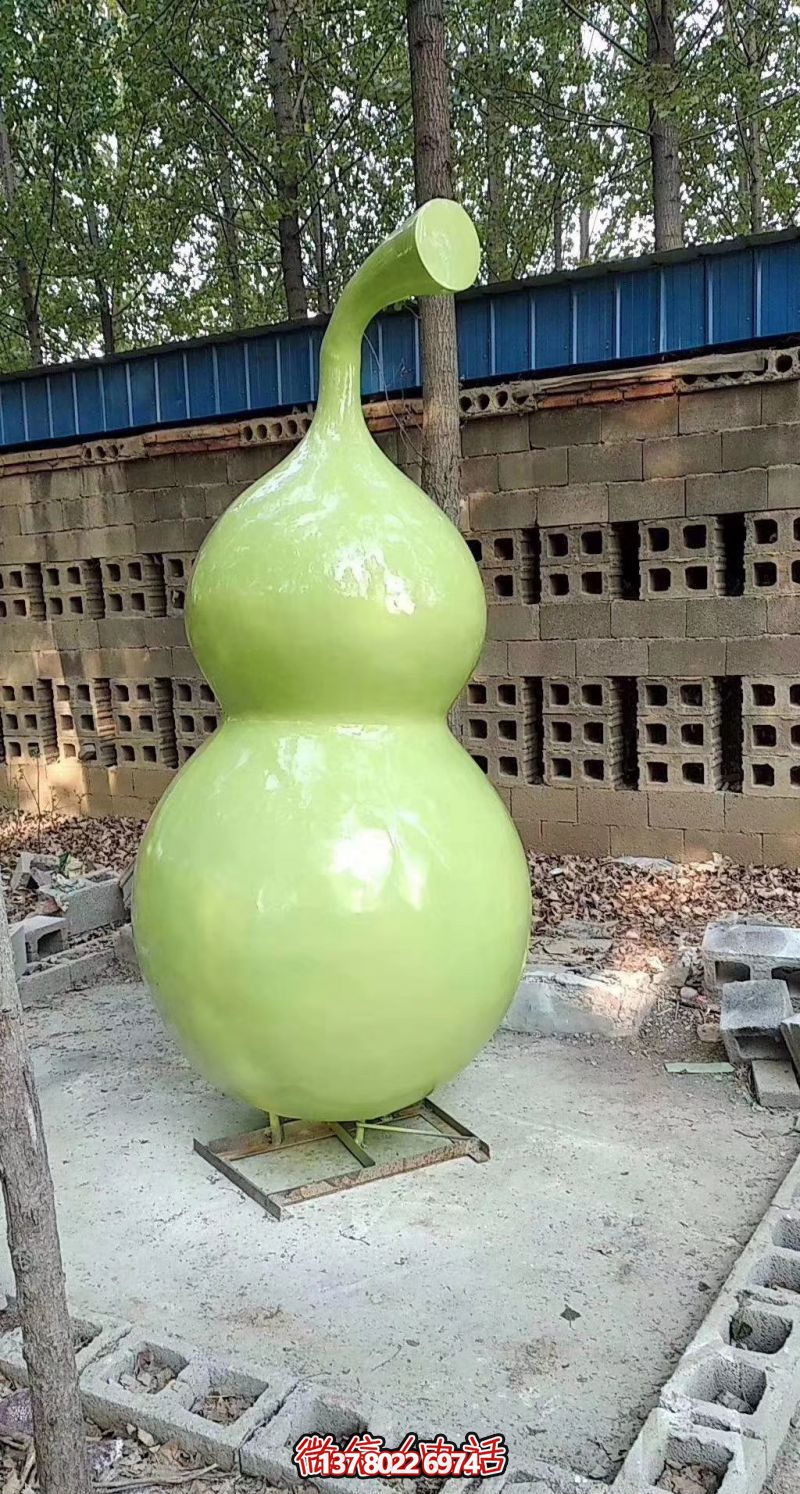 玻璃鋼烤漆園林葫蘆雕塑，點亮景區(qū)