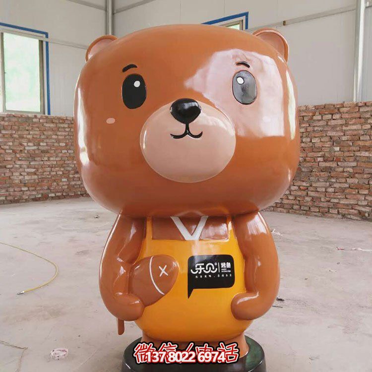 網(wǎng)紅小熊玻璃鋼雕塑，打造完美店鋪裝飾