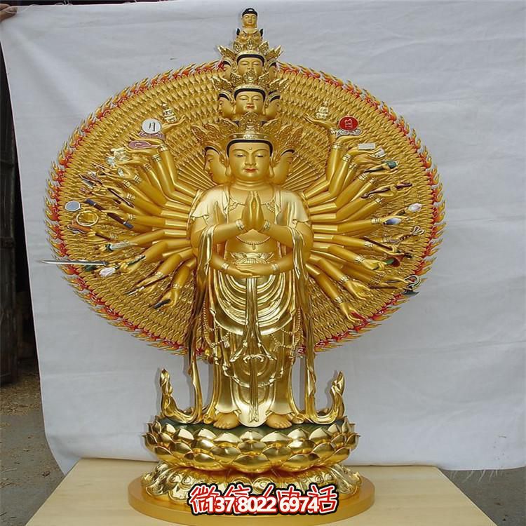 純金打造千手觀音雕塑，傳承宗教文化
