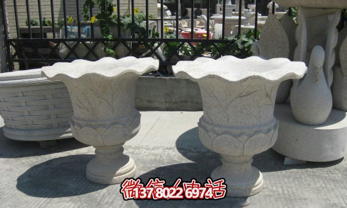 歐式大理石花盆石雕雕塑，締造公園景區(qū)精美景觀
