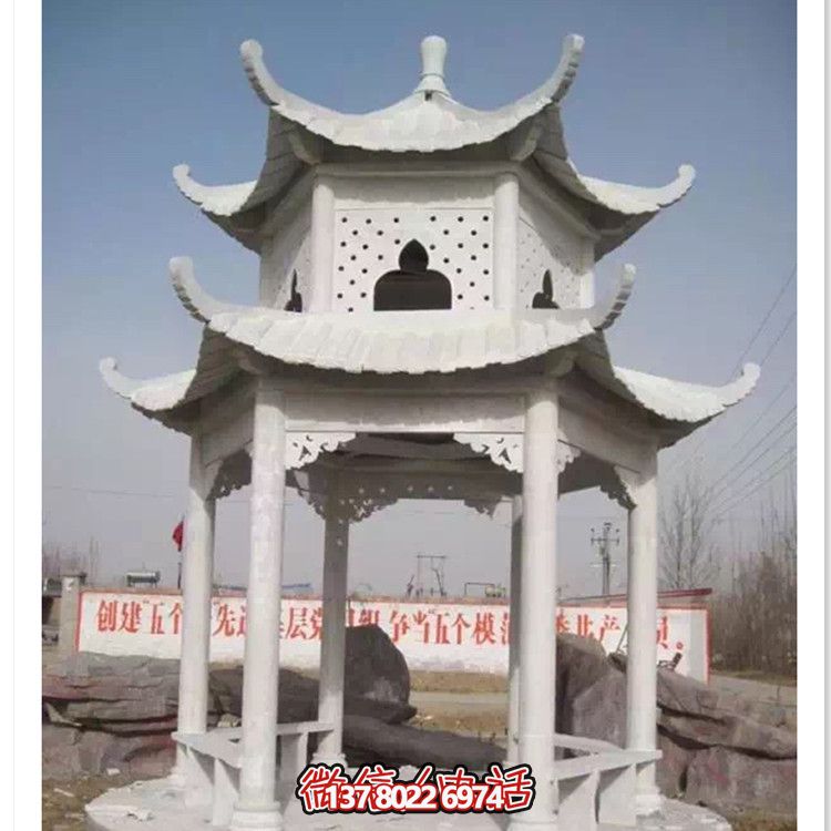 舒適寧?kù)o的大理石涼亭，完美滿足休息需求