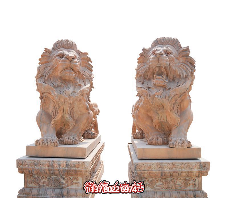 雕塑財神獅子，祈求招財進寶