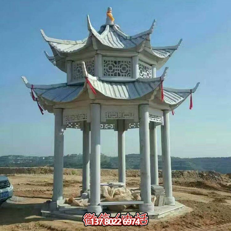 中式雙層涼亭，傳承傳統(tǒng)文化美學(xué)