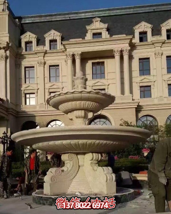 私家晚霞，大理石噴泉雕塑