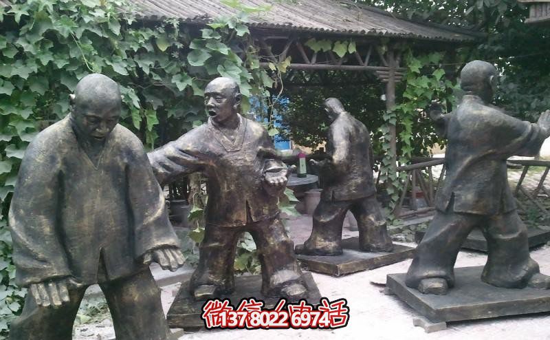 玻璃鋼雕塑景觀，為廣場練功夫人注入靈動(dòng)之物