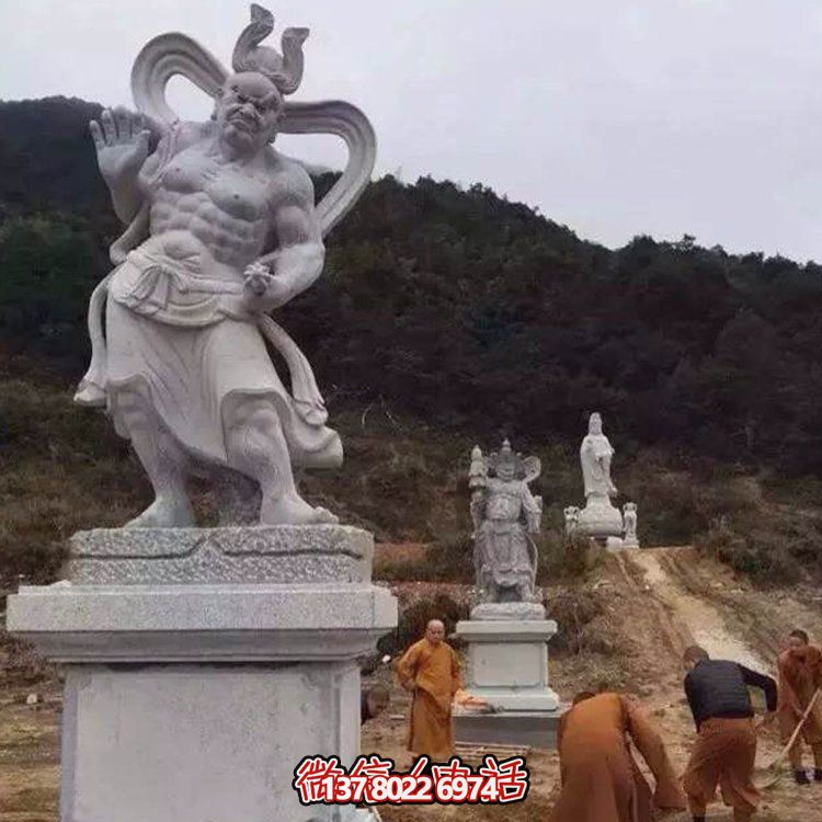 精美大理石景觀雕塑，體現(xiàn)四大金剛之美