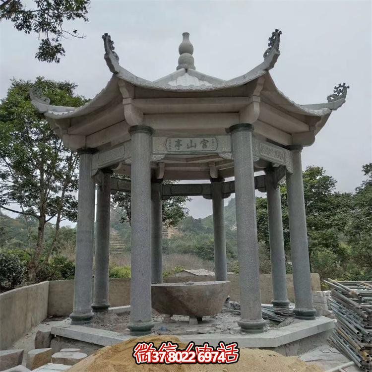 大理石雕刻中式?jīng)鐾?，美化景區(qū)園林戶外環(huán)境