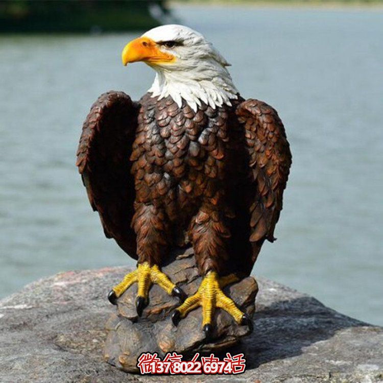 玻璃鋼老鷹雕塑擺件，點綴戶外花園庭院