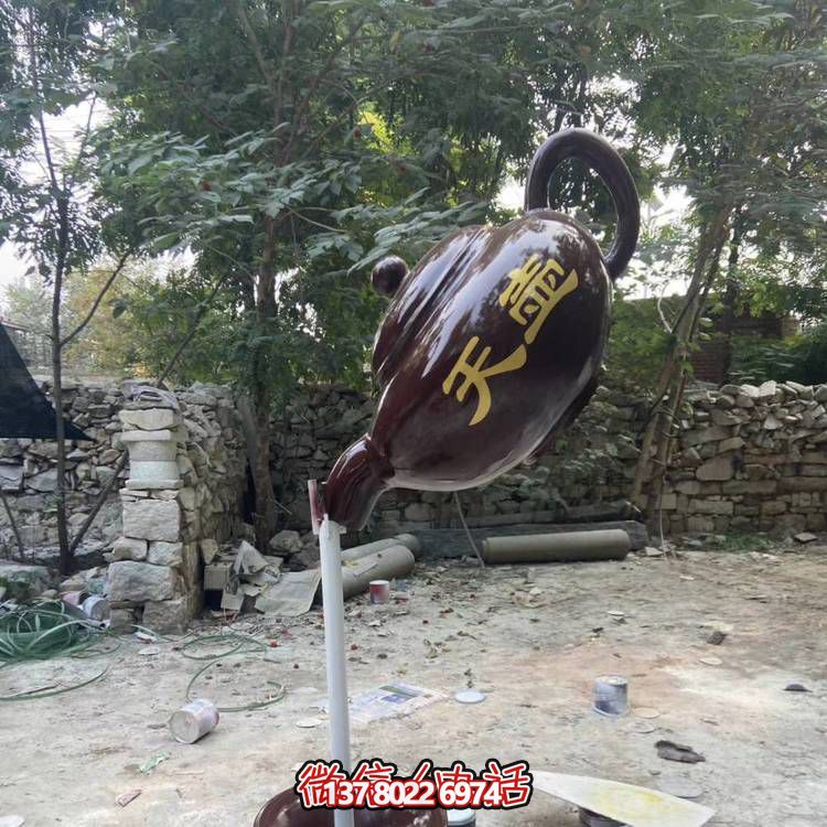 仿銅懸空流水?dāng)[件，點(diǎn)亮戶外公園景區(qū)