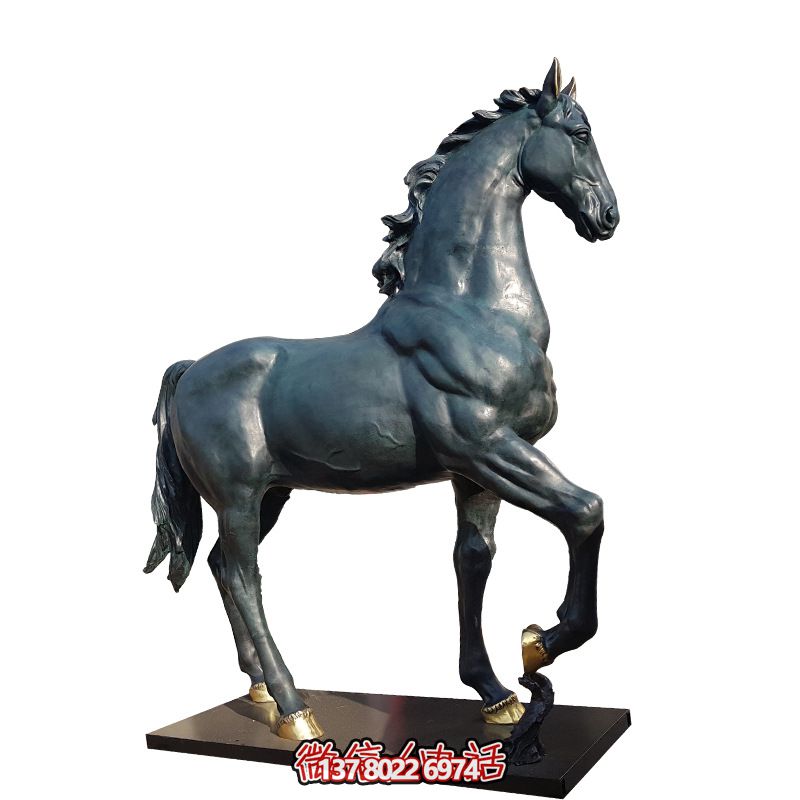 玻璃鋼馬雕塑，大型仿真動(dòng)物裝置，裝飾景區(qū)、廣場(chǎng)