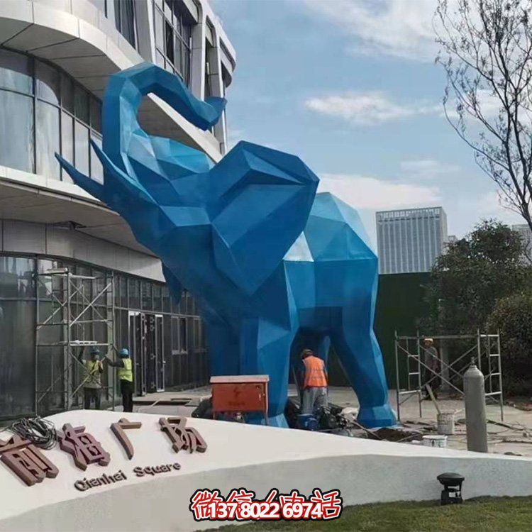 幾何雕塑大象，裝點(diǎn)商場(chǎng)、戶外廣場(chǎng)