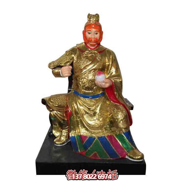 玻璃鋼佛像，金烤漆噴涂