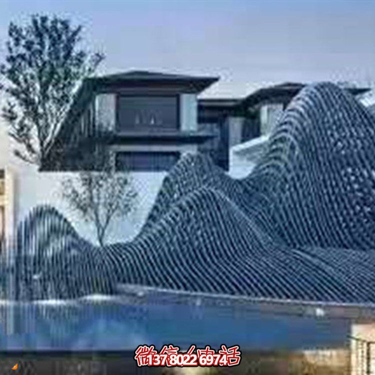 藝術(shù)水滴不銹鋼鏡面小品點(diǎn)綴庭院、酒店的時(shí)尚飾品