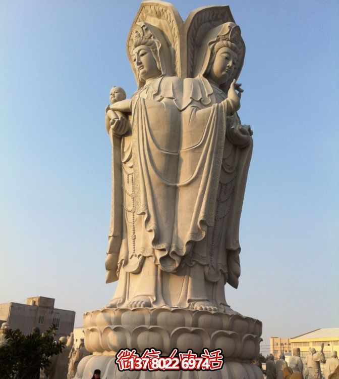 大型觀音大理石雕塑，精美的園林景觀裝飾