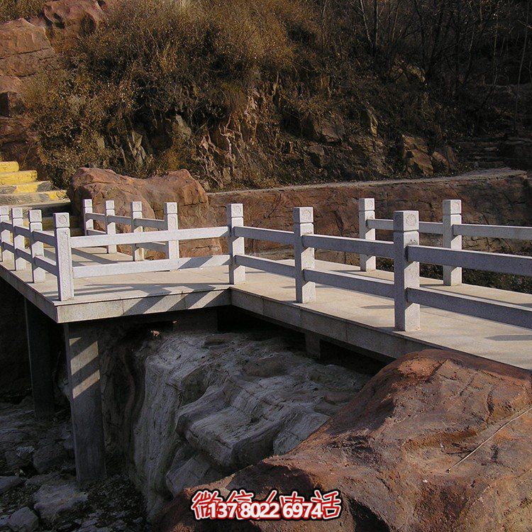 精致石磚制作的路橋、石欄桿及石欄