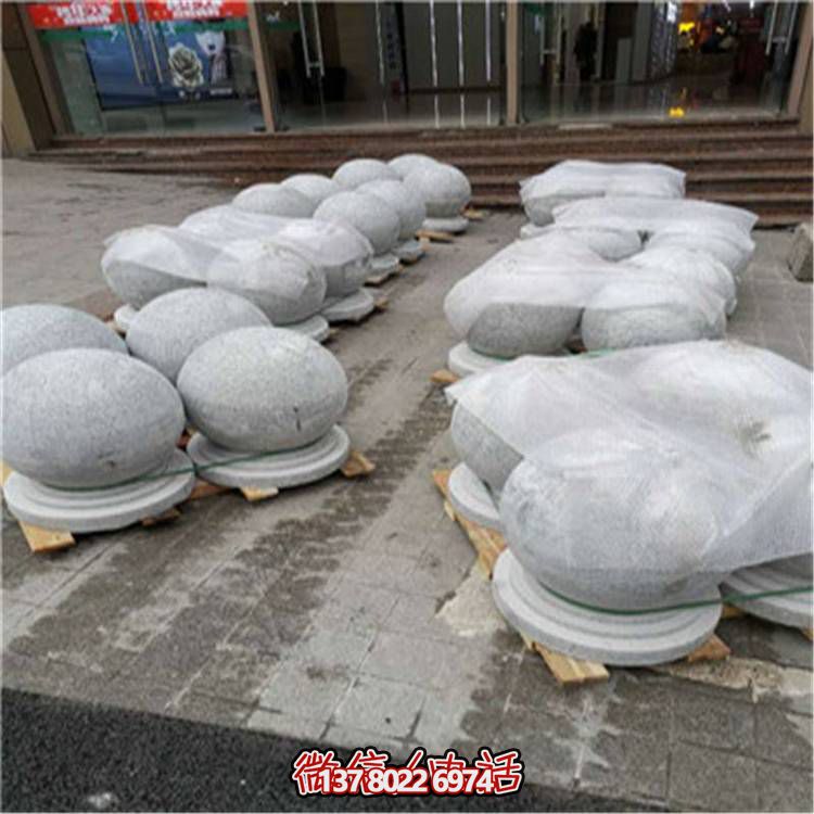 花崗巖芝麻白廣場(chǎng)道路交通擋車擋路阻車圓球、景觀石