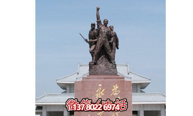 廣場(chǎng)抗戰(zhàn)時(shí)期人物紀(jì)念銅雕抗戰(zhàn)雕塑