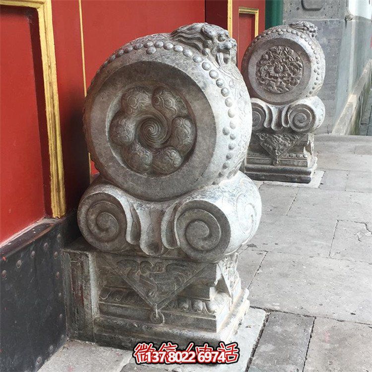 石雕門(mén)墩一對(duì)貔貅獅子麒麟招財(cái)別墅鎮(zhèn)宅門(mén)口抱鼓石