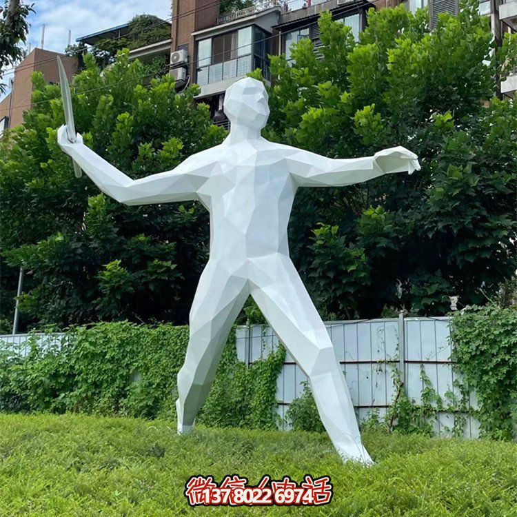 擲標槍，玻璃鋼抽象運動人物