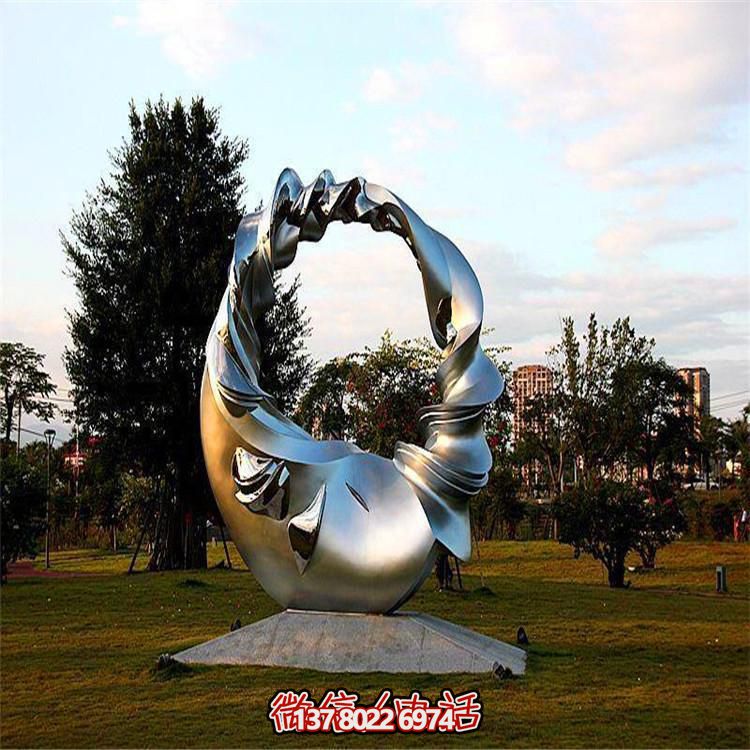 戶(hù)外廣場(chǎng)抽象園林景觀圓環(huán)擺件