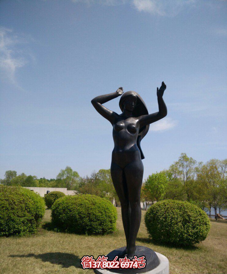 戶(hù)外公園景觀銅雕女孩雕塑