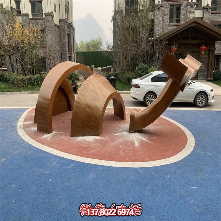 戶外小區(qū)兒童游樂場(chǎng)擺放不銹鋼創(chuàng)意景觀雕塑