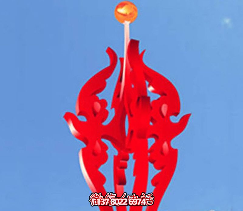 觀光景區(qū)圖騰不銹鋼火苗雕塑