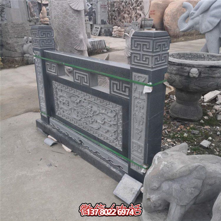 景點(diǎn)寺廟裝飾青石雕刻祥云仿古建筑防護(hù)欄板