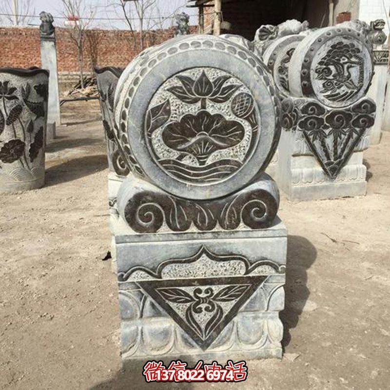 城市廣場門墩仿古抱鼓石中式庭院別墅招財(cái)門墩擺件