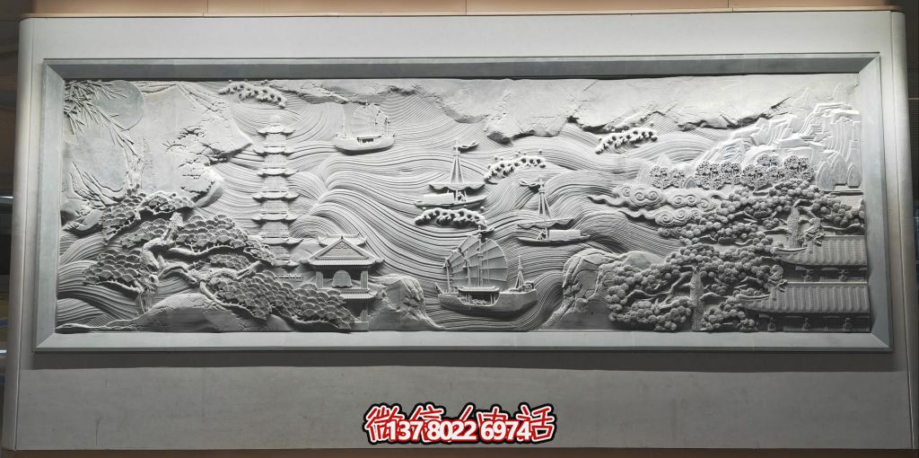 古韻山海景，帆影塔光共逸興