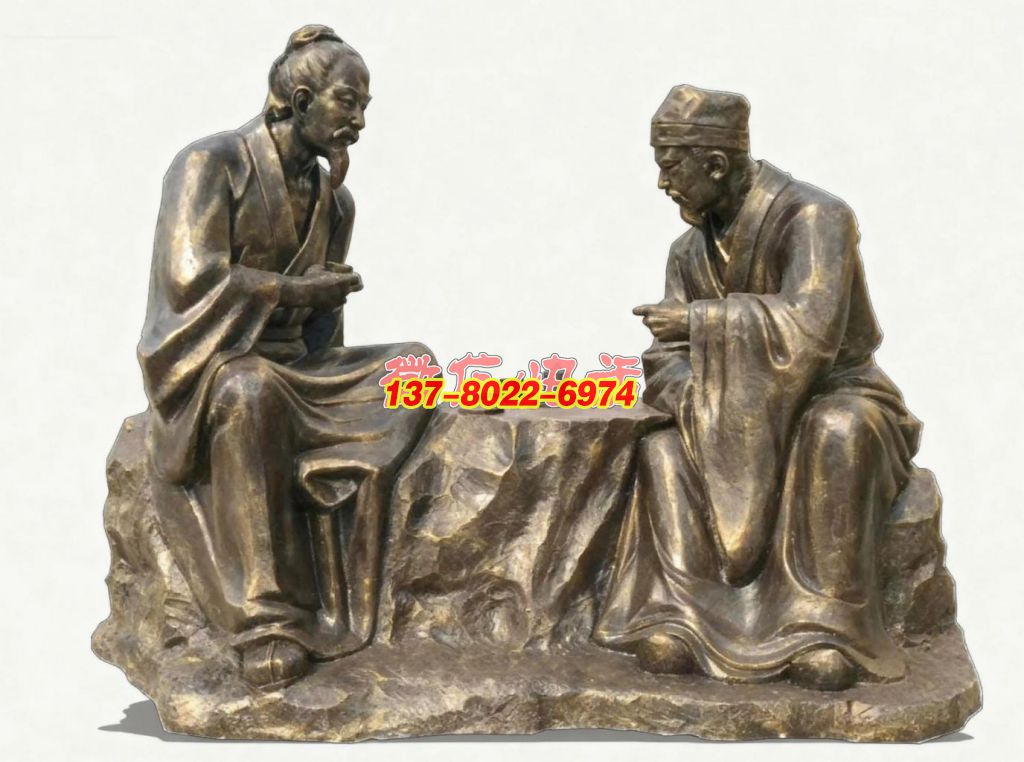 銅雕?傳統(tǒng)文人品茗雅聚景觀雕塑